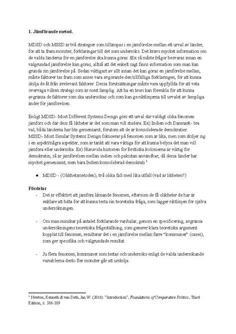 är jämförande metod